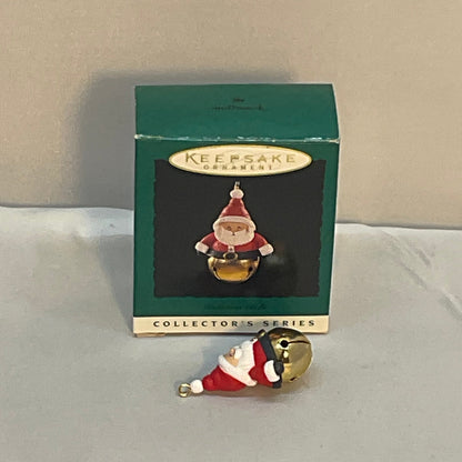 1996 Christmas Bells SANTA ~ #2 in Series ~ Hallmark Miniature Ornament
