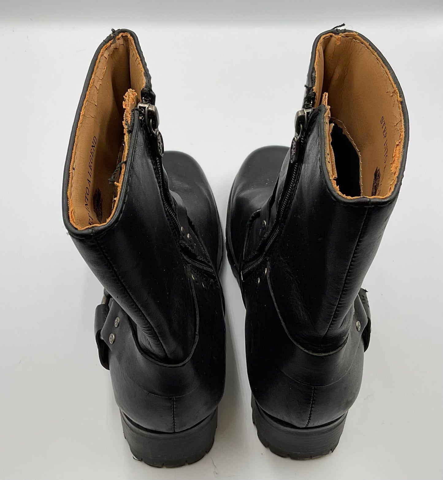 Harley Davidson Women's Leather Boots Medium Black Ashby Size 7 and a Half
