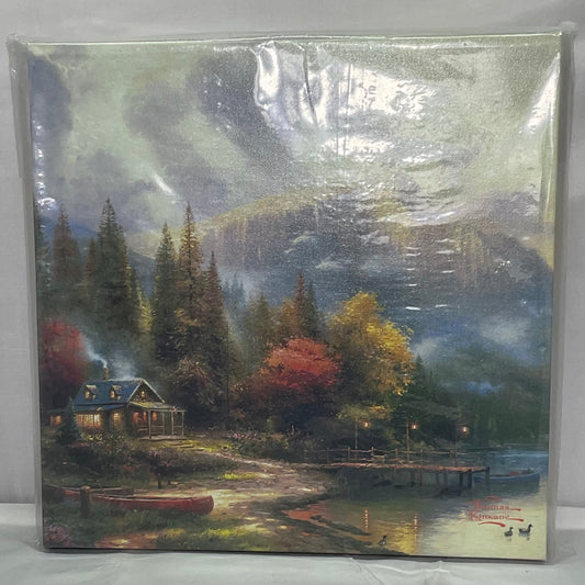 Thomas Kinkade Studios "End of the Perfect Day" 14x14 Protected Canvas