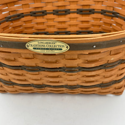 Longaberger Large Oval Shaped Wooden Basket