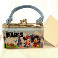 Disneyland Paris Souvenir Clasp Mini Purse Featuring Mickey & Minnie Mouse