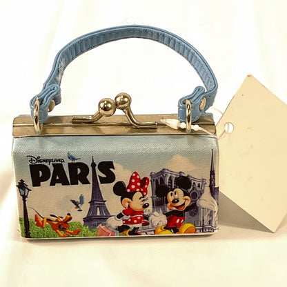 Disneyland Paris Souvenir Clasp Mini Purse Featuring Mickey & Minnie Mouse