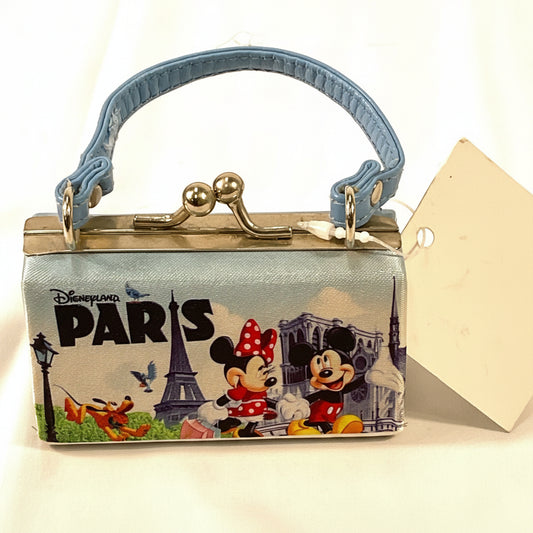 Disneyland Paris Souvenir Clasp Mini Purse Featuring Mickey & Minnie Mouse
