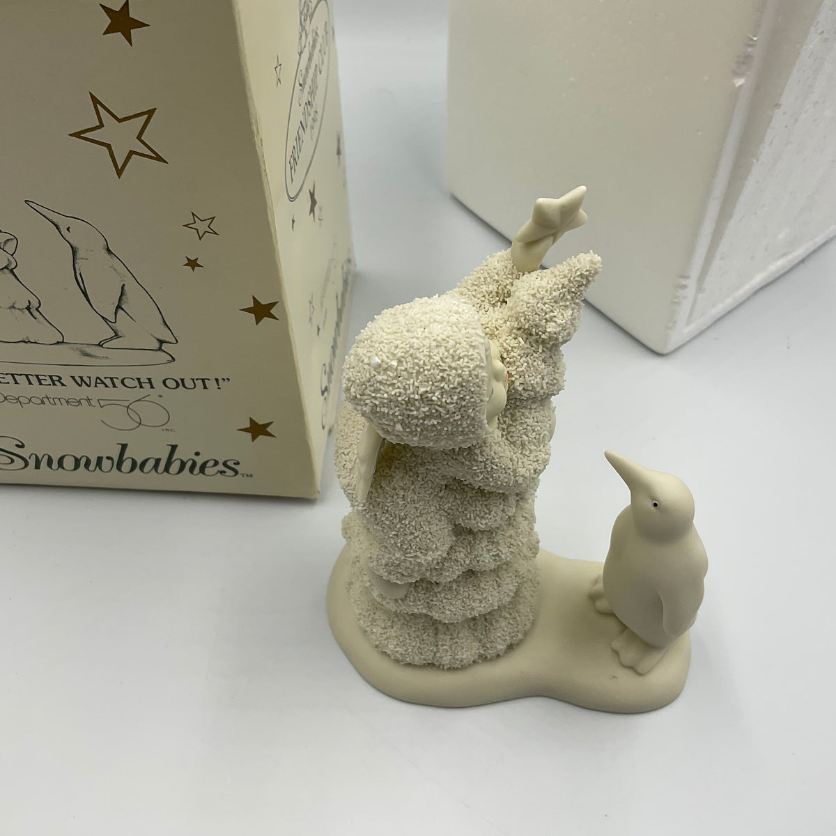 Department 56 Snowbabies You  Better Watch Out Penguin Tree Figurine w/ Box