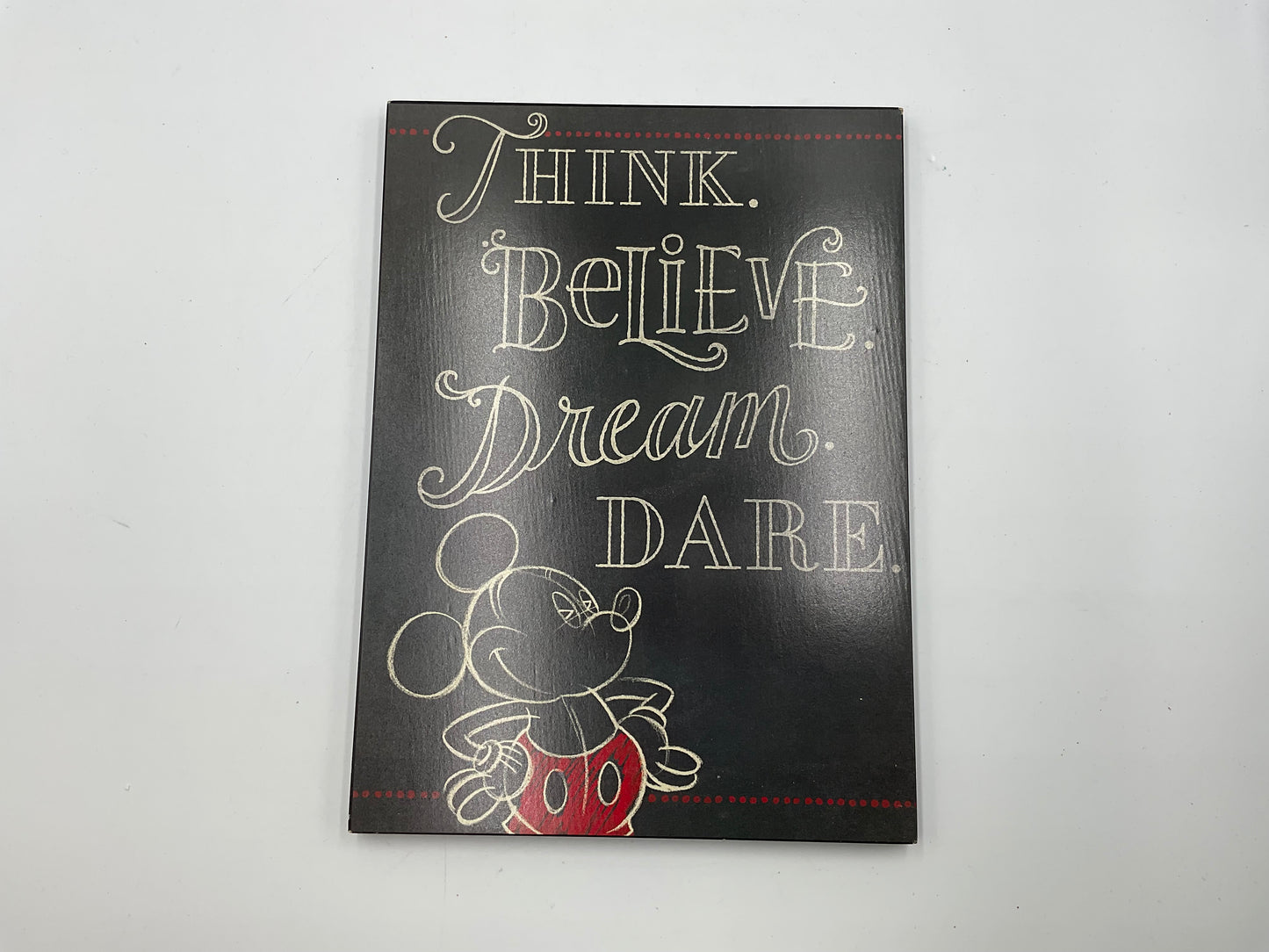 Disney Mickey Mouse Dream Think Believe Dream Dare Hallmark Plaque