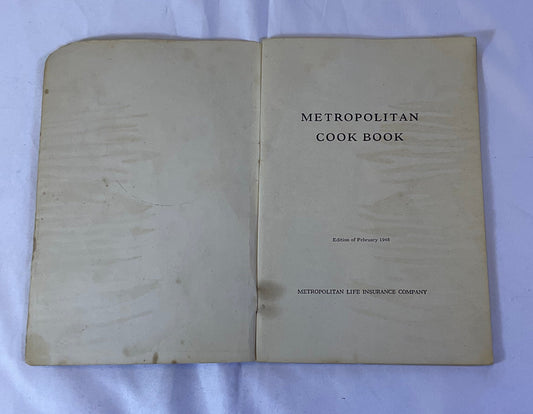 Metropolitan Cook Book Vintage February 1948 Metropolitan Life Insurance Company
