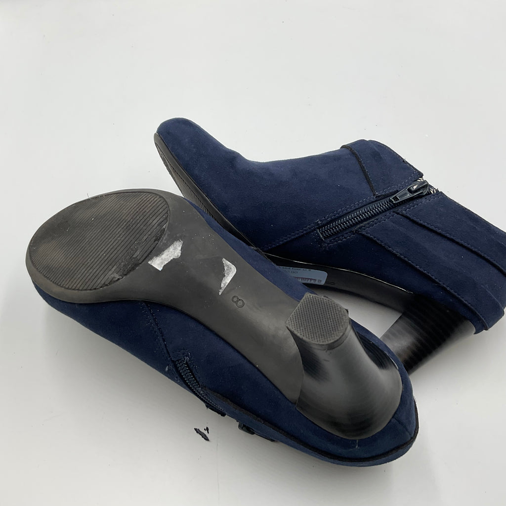 Coach and Four Blue Suede Women's Shoes Size 8 Heels