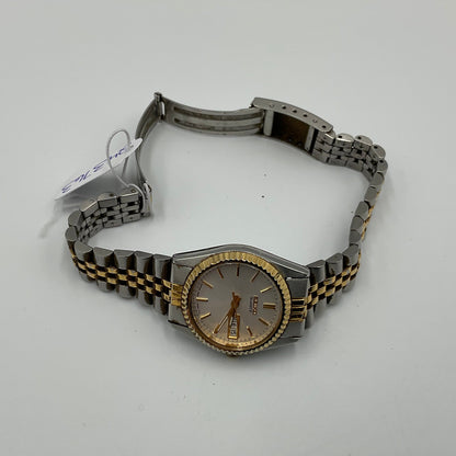 Seiko Women's 23mm White Dial Two Tone Day Date Watch
