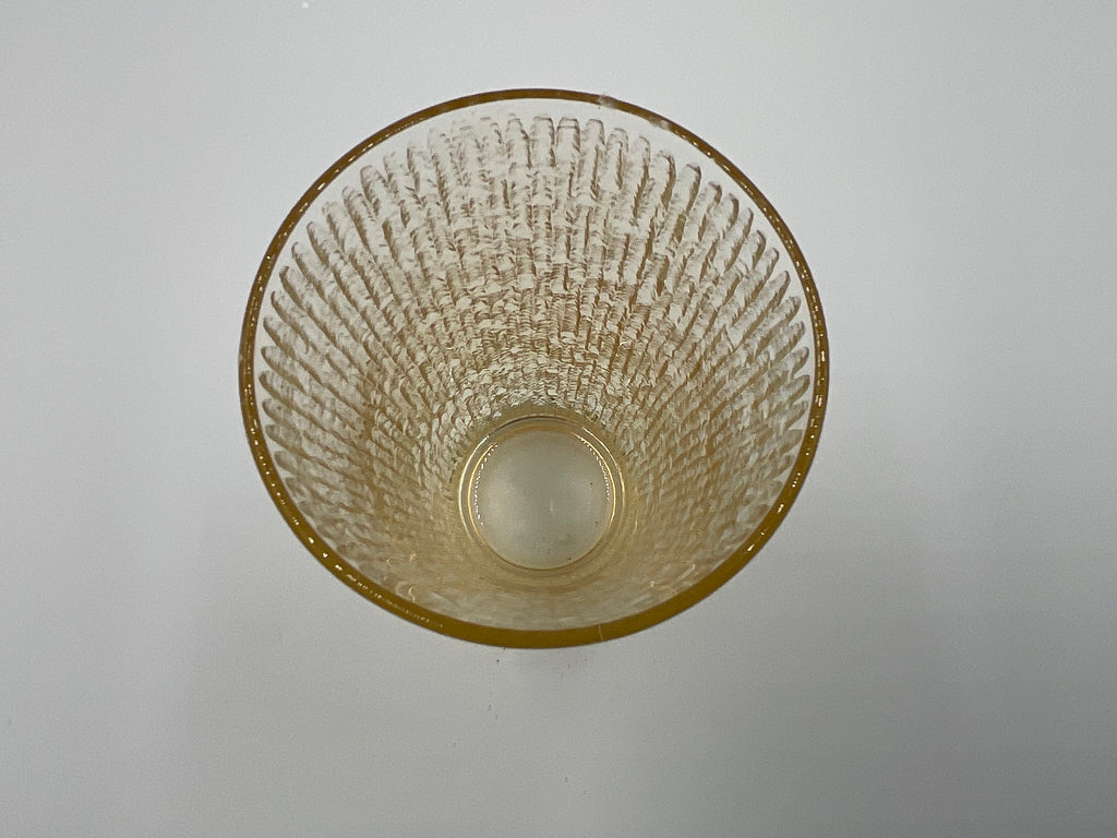 Jeannette Glass Finlandia Marigold Tree Bark Carnival Tumbler (5)