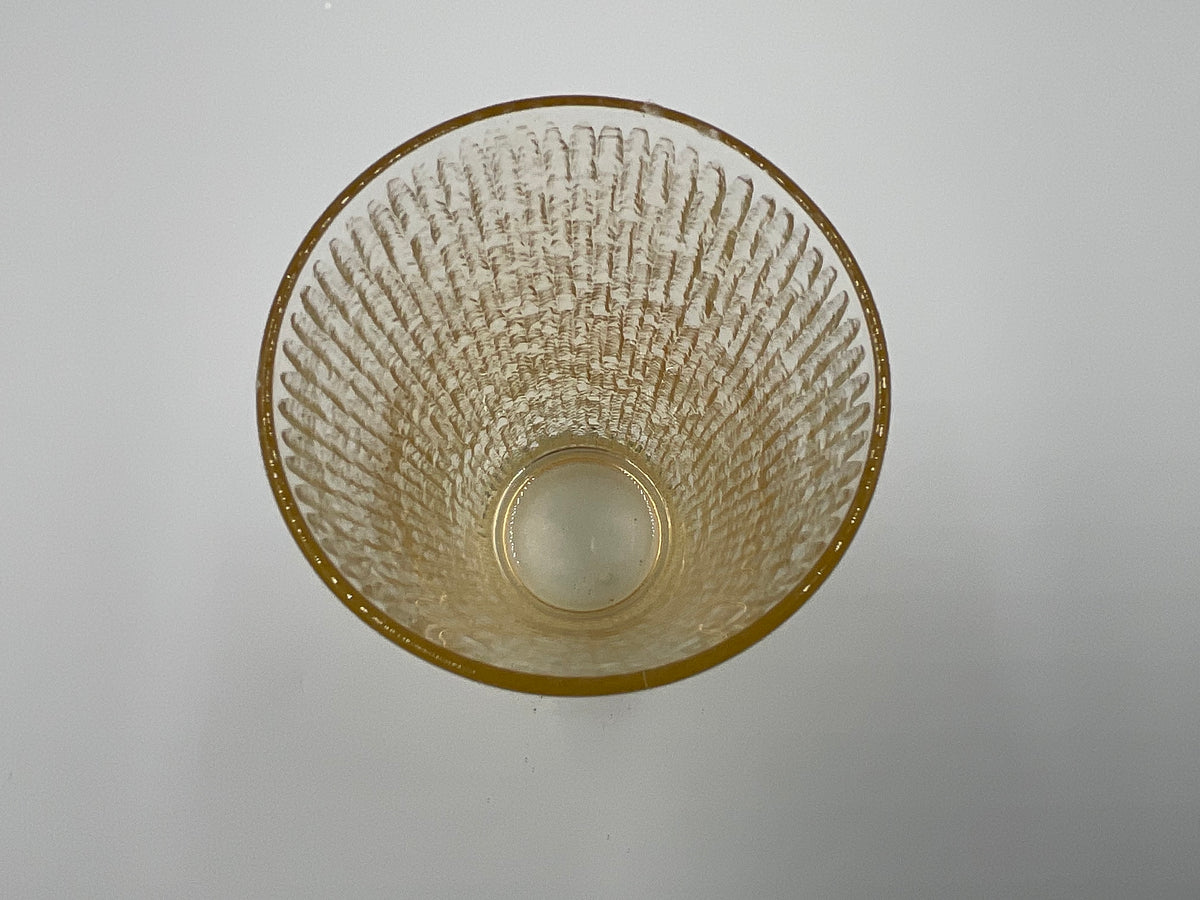 Jeannette Glass Finlandia Marigold Tree Bark Carnival Tumbler (5)