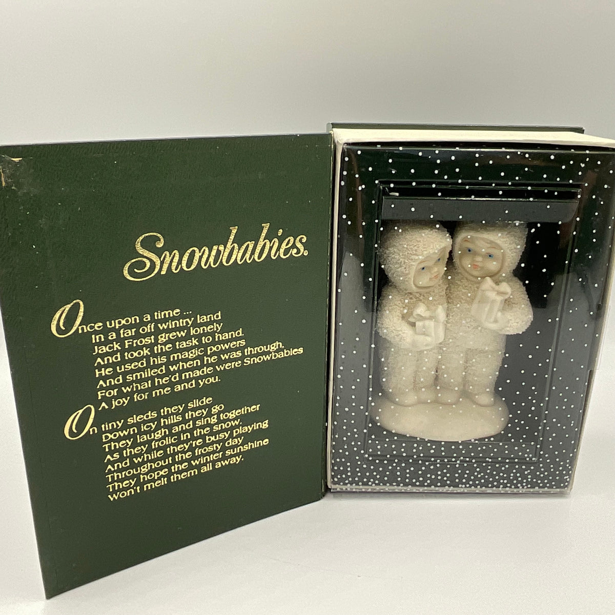 Department 56 Snowbabies One For You One For Me Winter Tales Figurine Book Box
