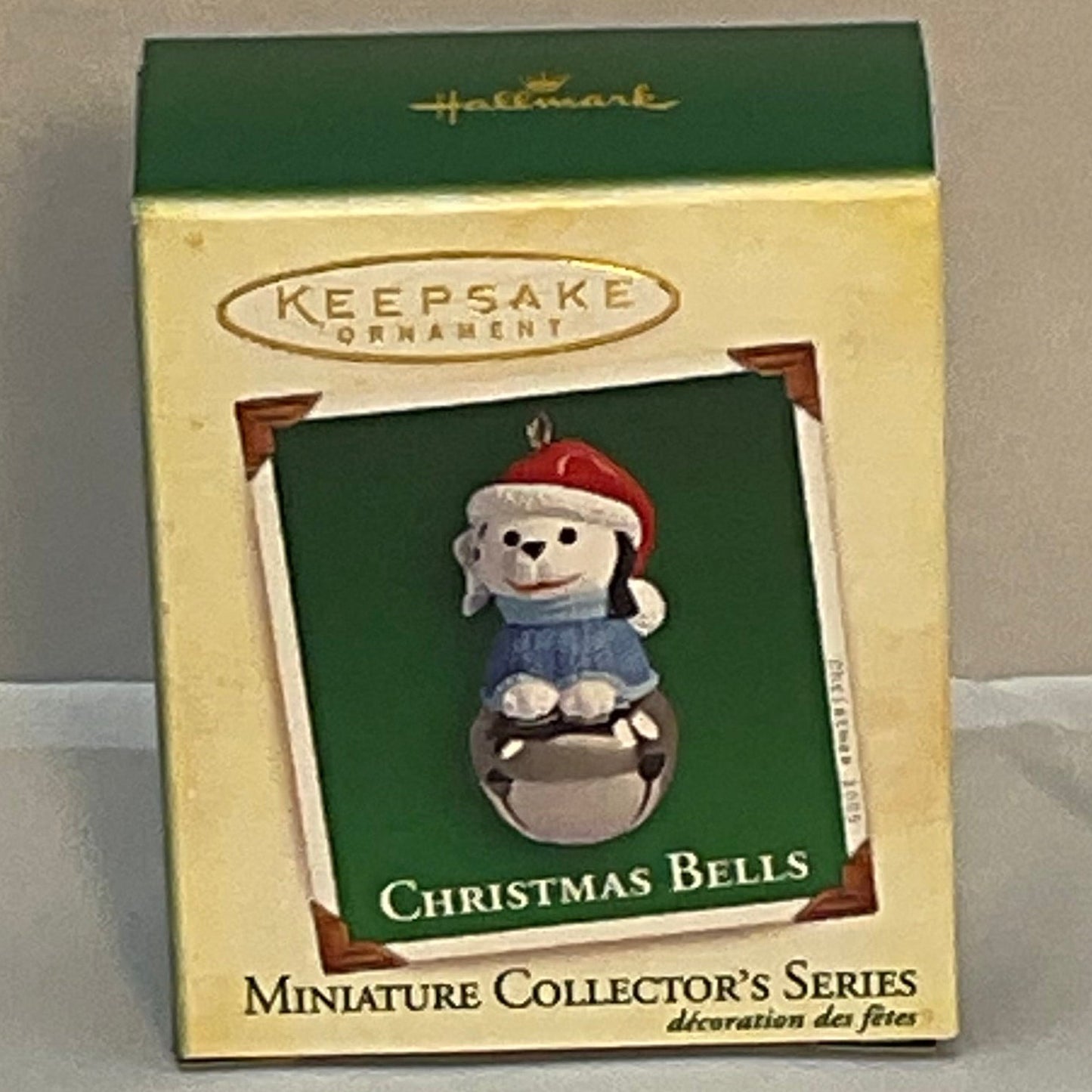 2005 NIB Hallmark Keepsake Miniature Ornament Christmas Bells #11, Pup