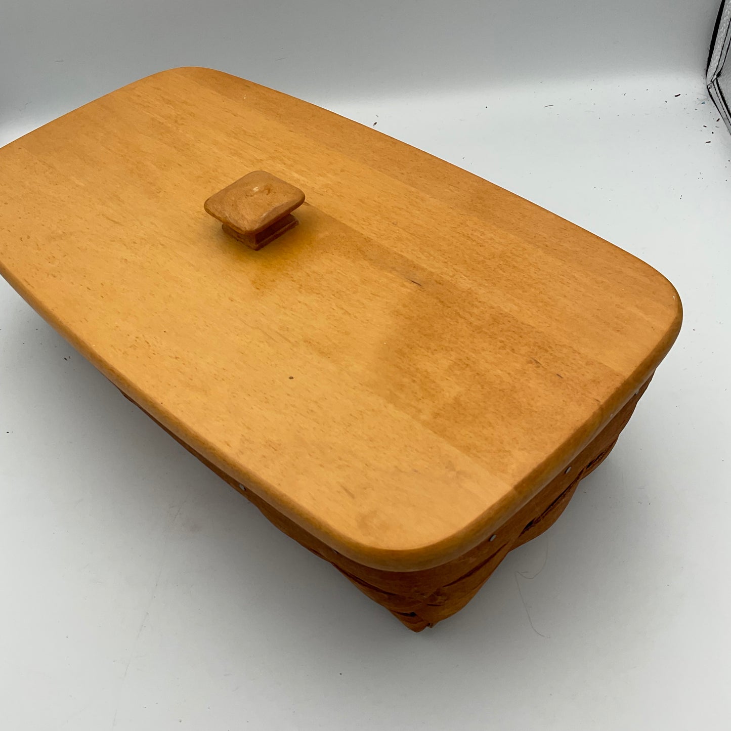 Longaberger Large Wooden Basket with Lid