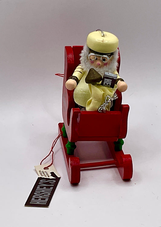 Hershey's Chocolate Christmas Tree Ornament 1990 Baker Elf Red Sled Kurt&nbsp;