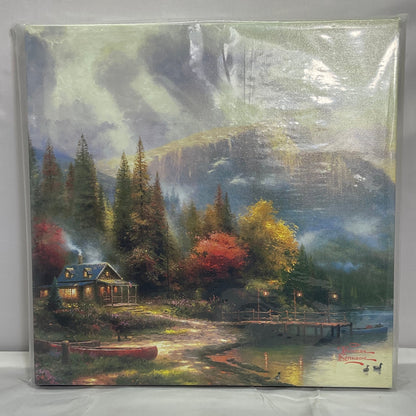 Thomas Kinkade Studios "End of the Perfect Day" 14x14 Protected Canvas
