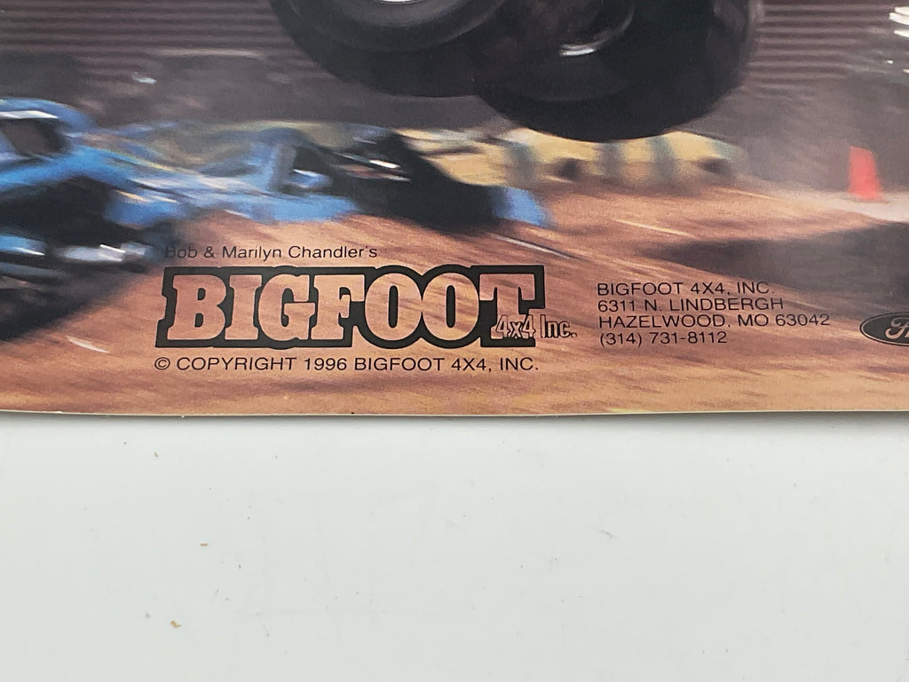 1996 Bigfoot Monster Truck Autographed Hero Card Ron Long Driver