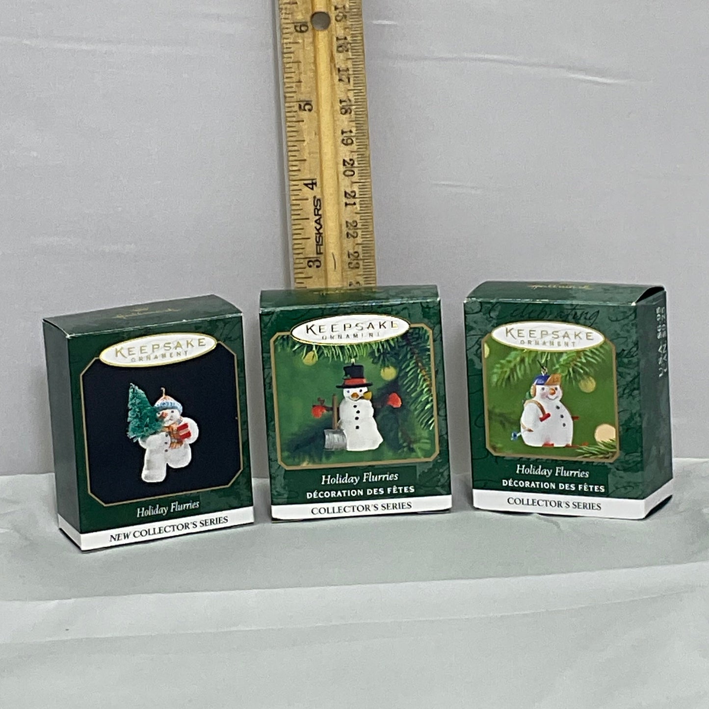 Keepsake Ornament Hallmark "Holiday Flurries" series Complete w/Boxes