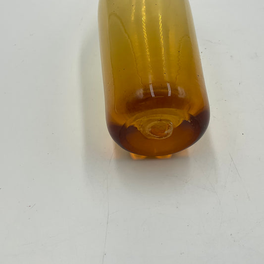 Vintage Amber Glass Bud Vase