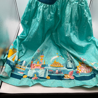Disney’ Parks Dress Aqua Blue Magic KIndom’s Women’s Dress size Large