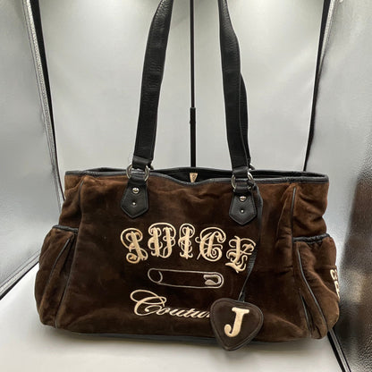 Vintage Y2K Juicy Couture Velour "Safety Pin" Satchel Bowler Bag
