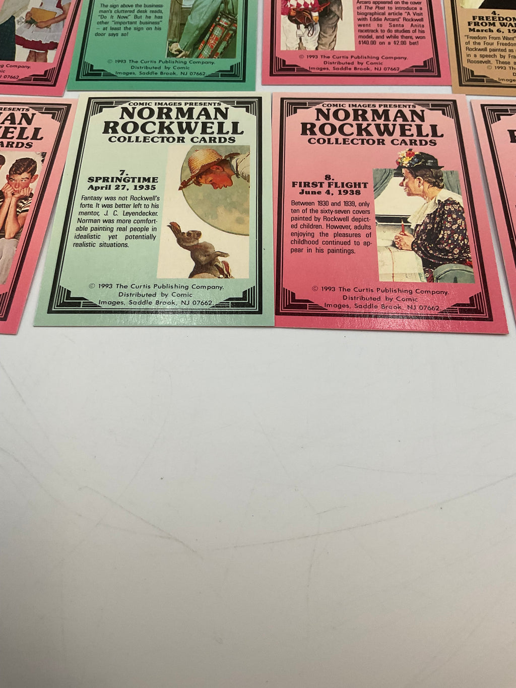 Lot 13 Vintage Norman Rockwell Promotional Cards Facts of Life 1993