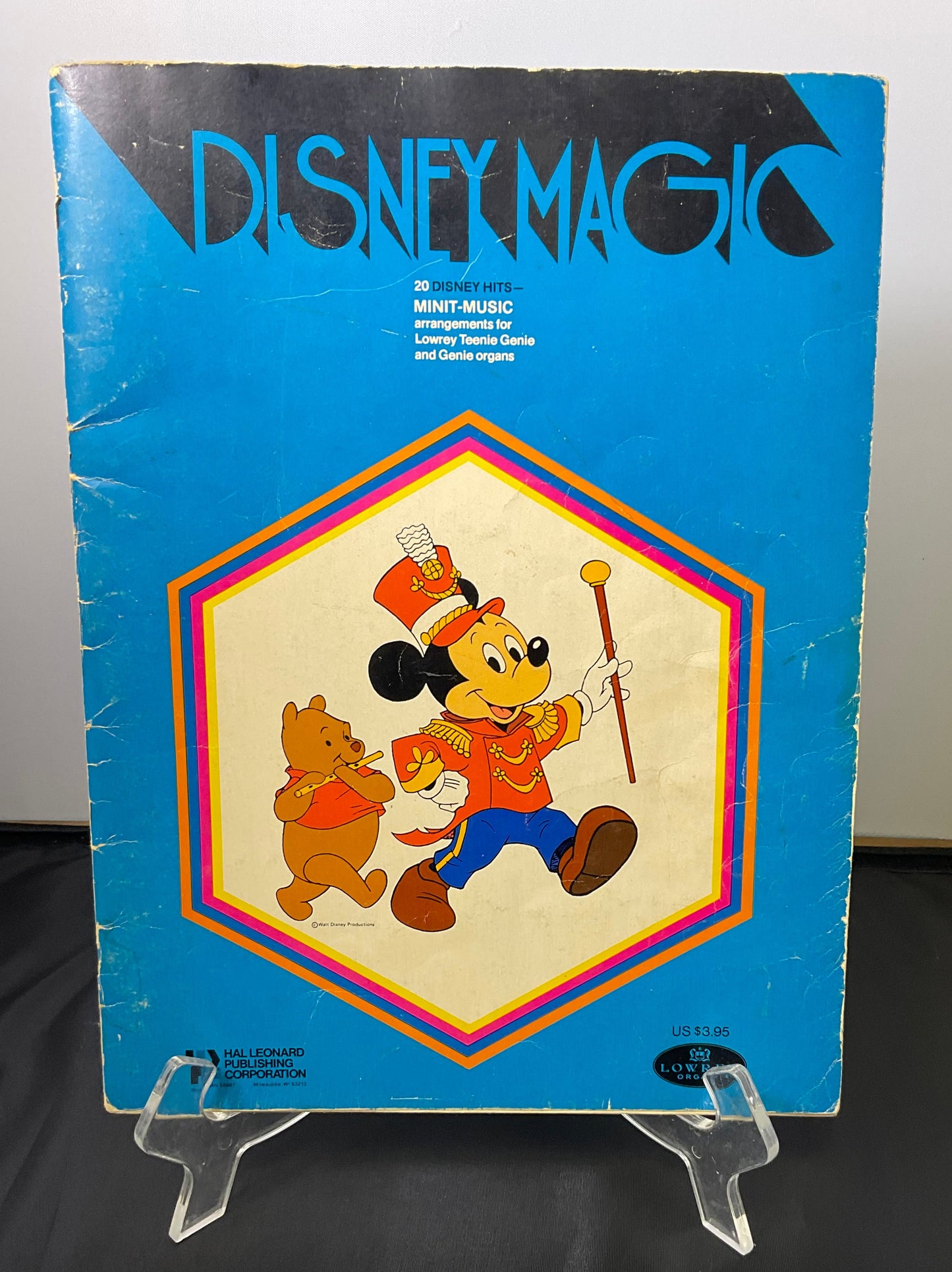 Disney Magic 20 Disney Hits Vintage 1974 Lowrey Minit-Music Songbook Series
