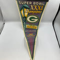 Super Bowl XXXI Pennant Flag Green Bay Packers Champions 1997