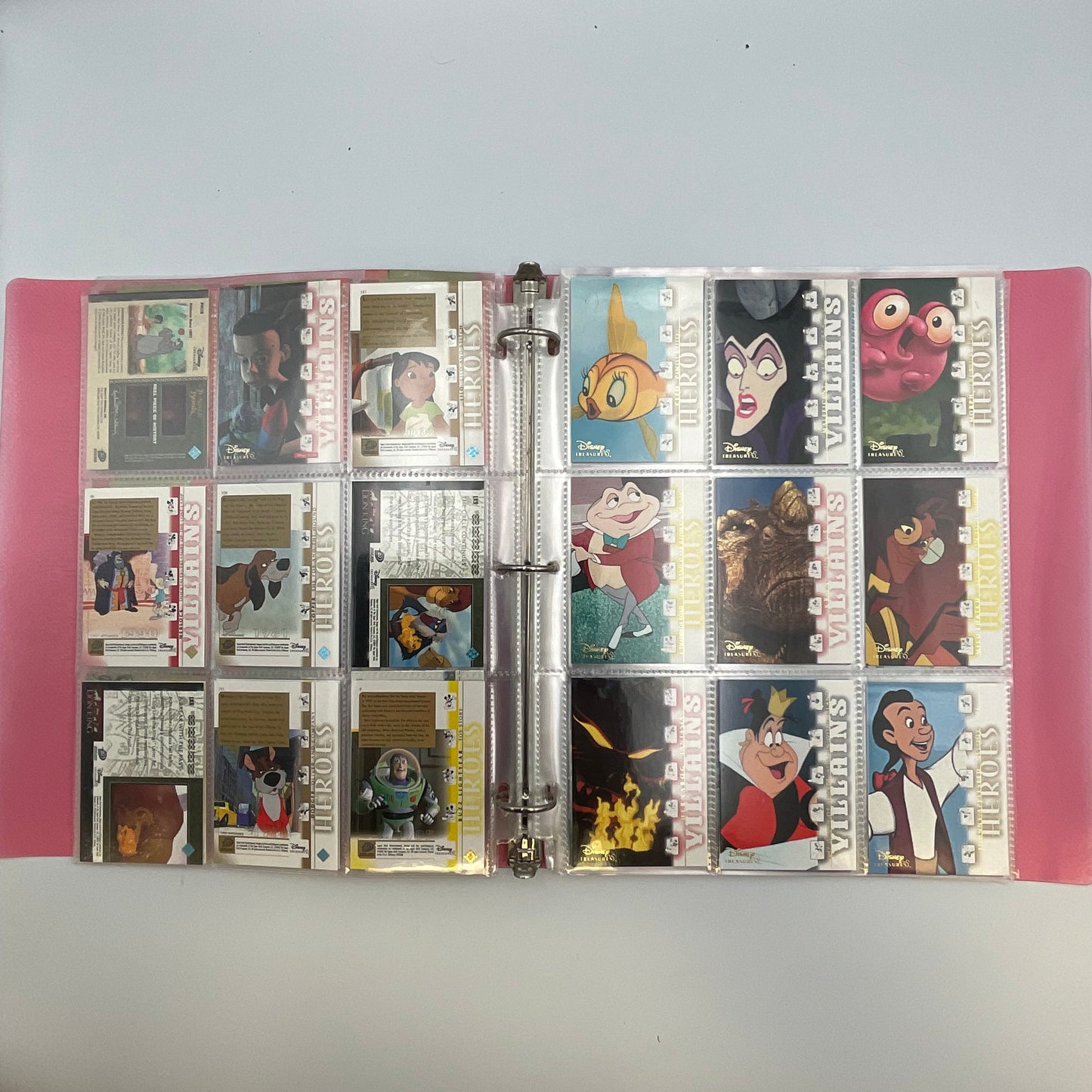 Card Collector Folder with Shrek, Disney, Charlie and the Chocolate Factory Cards.
