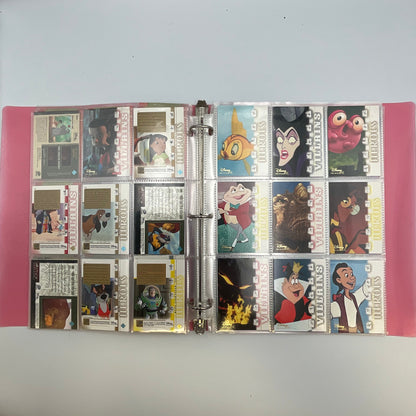Card Collector Folder with Shrek, Disney, Charlie and the Chocolate Factory Cards.
