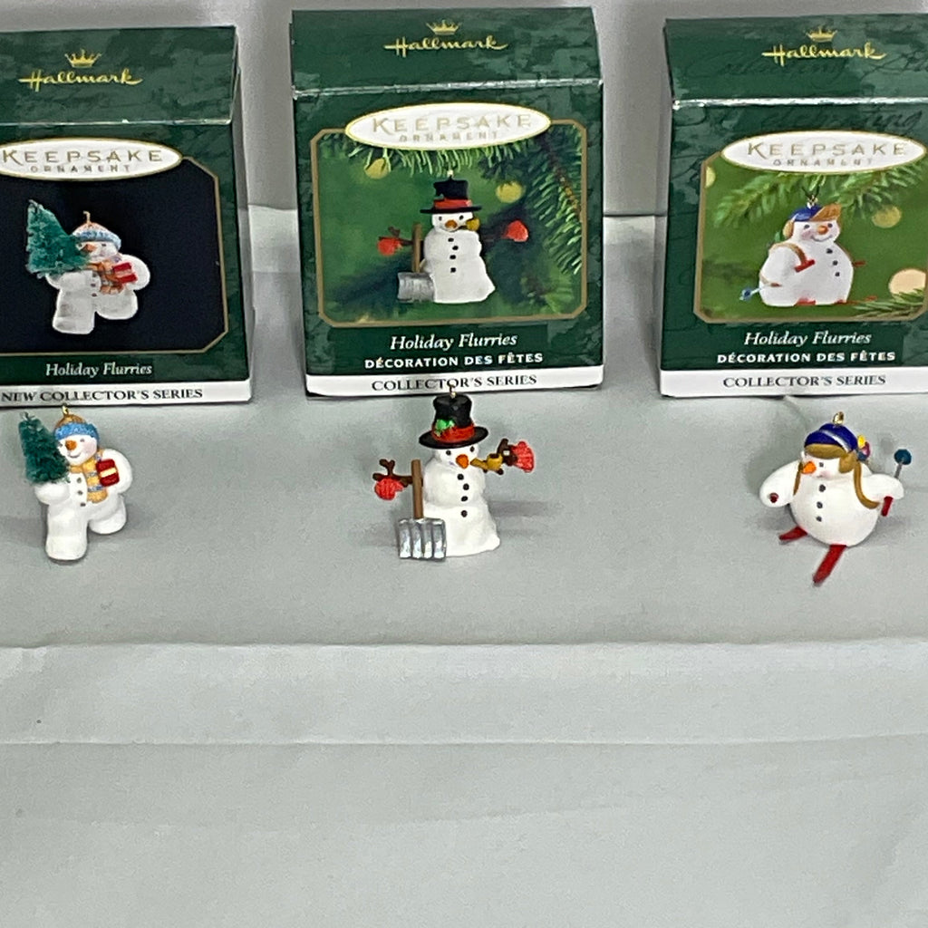 Keepsake Ornament Hallmark "Holiday Flurries" series Complete w/Boxes