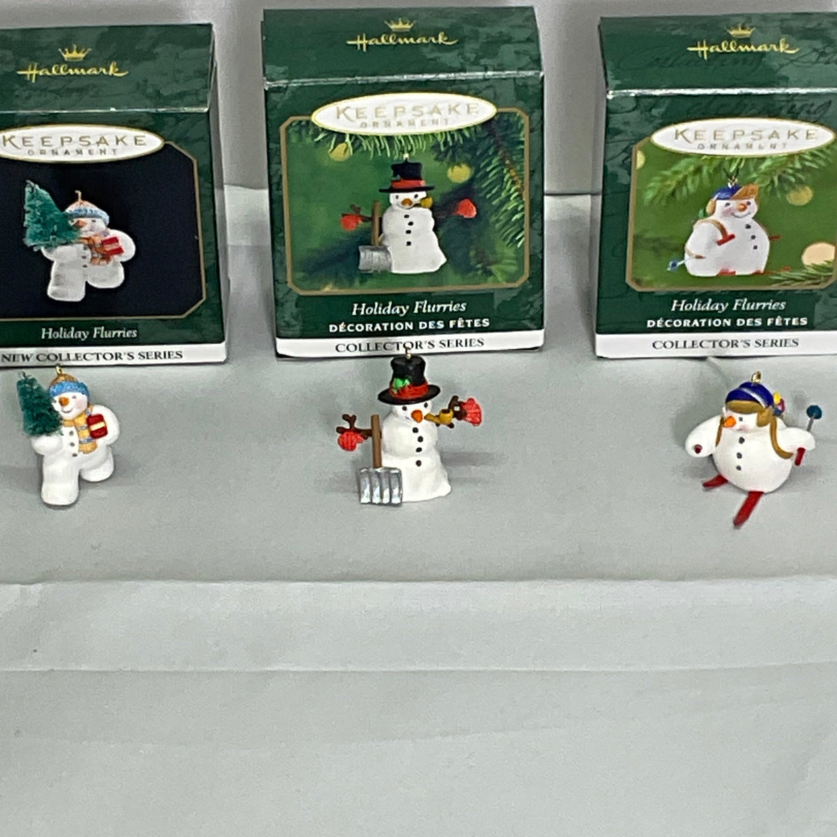 Keepsake Ornament Hallmark "Holiday Flurries" series Complete w/Boxes