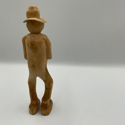 Ready JB Hand Carved Sculpture of Man with Hat