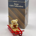 Avon Sled Teddy Bear Vintage Ornament in Original Box