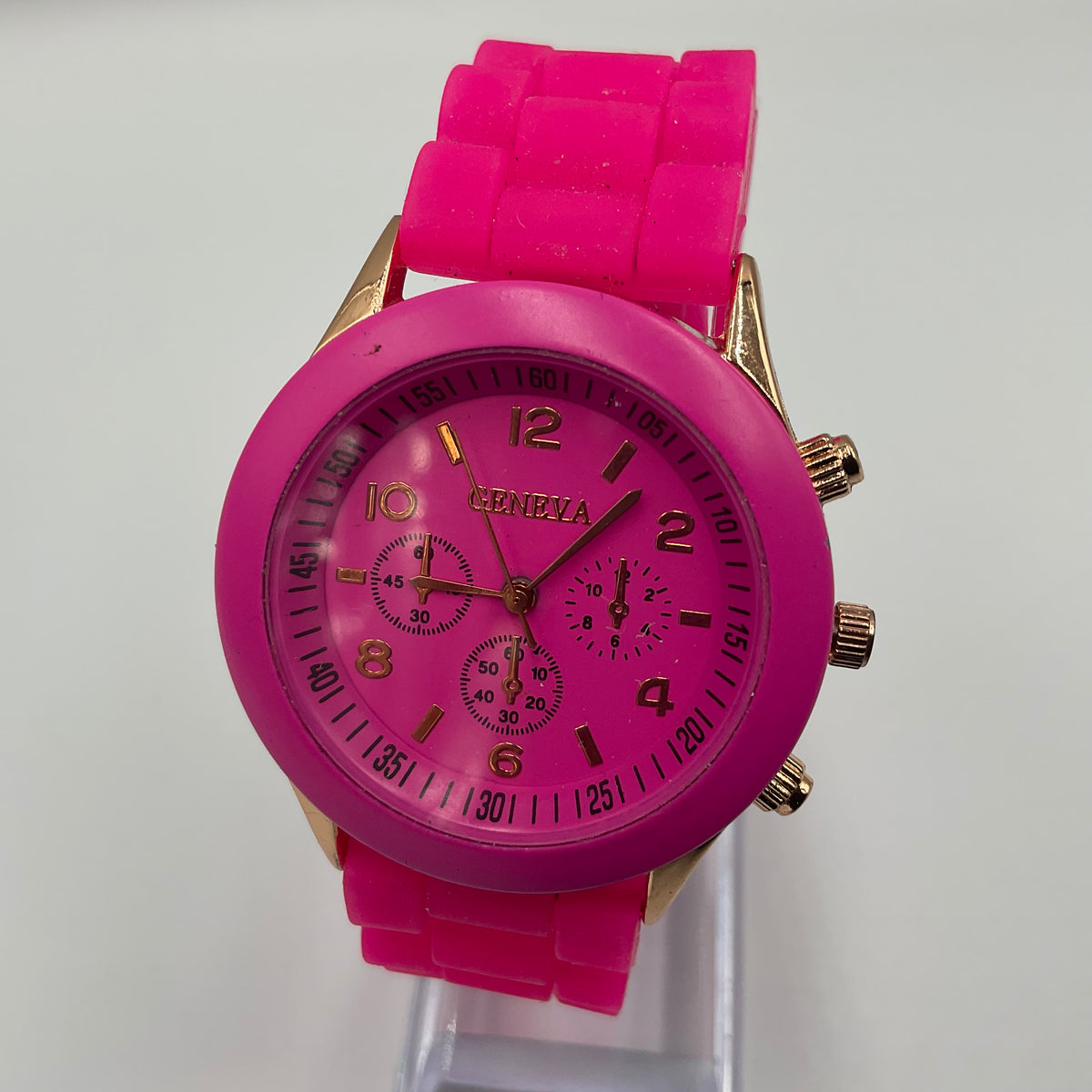Geneva Quartz Jelly Wristwatch Pink
