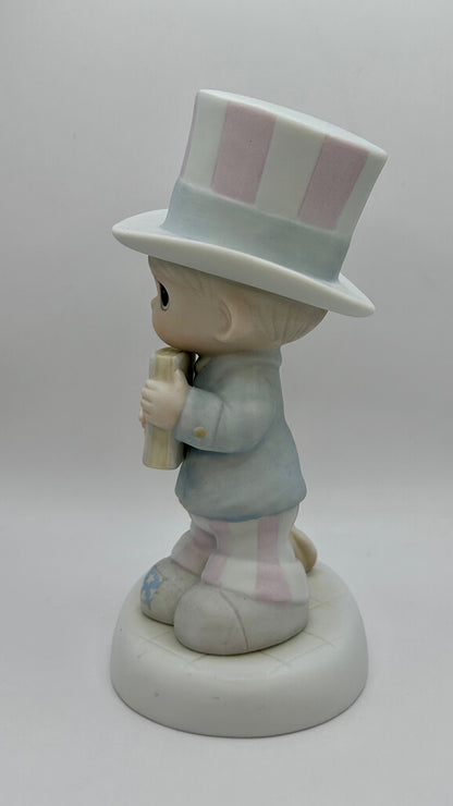 Precious Moments Vintage 1986 Limited Edition God Bless America New in Box Mint