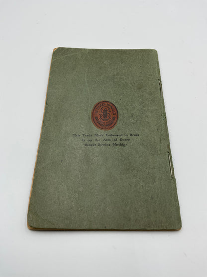 Antique 1915 Singer Sewing Machine Instructions Pamphlet