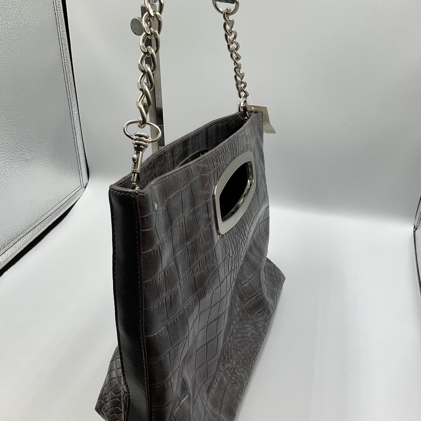 Ready JB Liz Claiborne Gun Metal With Gator Pattern
