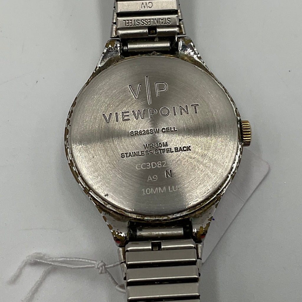 Timex Viewpoint 30mm White Dial Goldtone Women's Watch Working