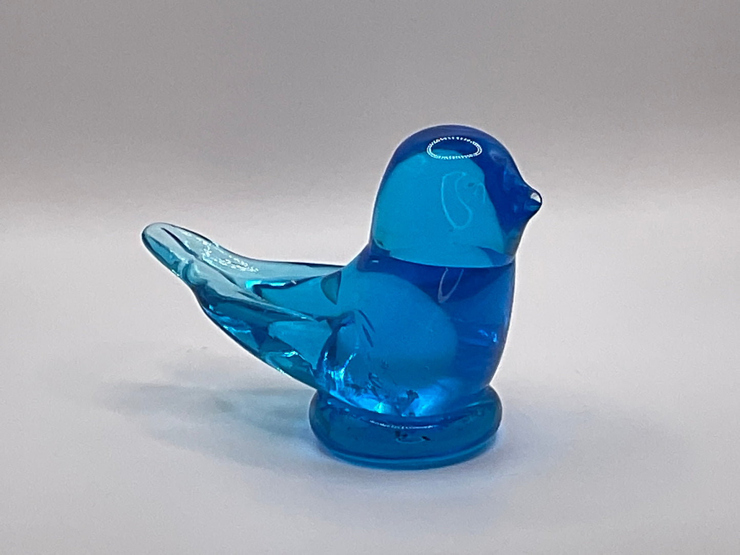 Blue Glass Handmade Artisan Bird Figurine