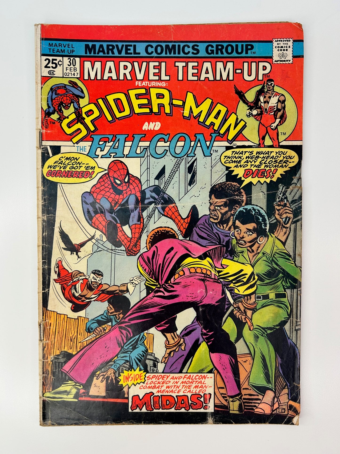 Marvel Team-Up Featuring Spider-Man and Falcon #30 Vintage 1975 Marvel Group Comic Book