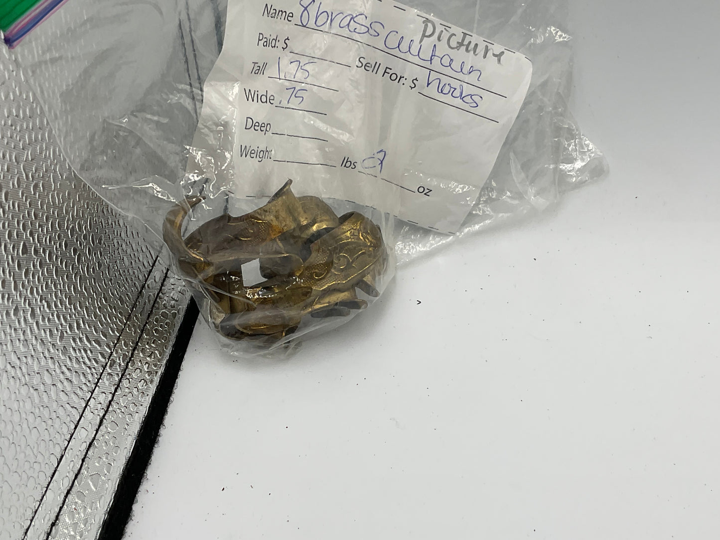 Solid brass curtain drapery hooks or tiebacks