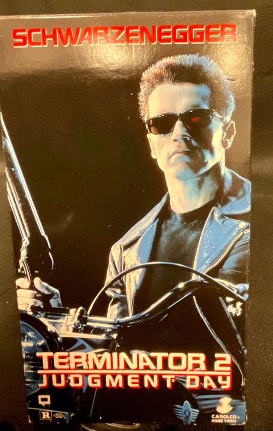 Terminator 2 Judgement Day Vintage 1991 VHS Video Tape Movie Arnold Schwarzenegger Unsealed