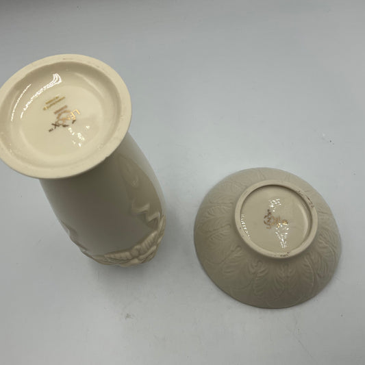 Lenox Rose Blossom Ivory Porcelain Vase