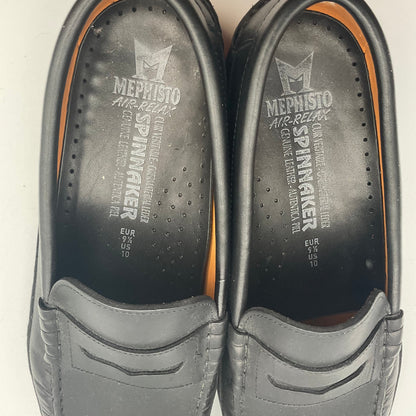 Mephisto Spinnaker Black Leather Penny Loafers Men's Shoes Size 10