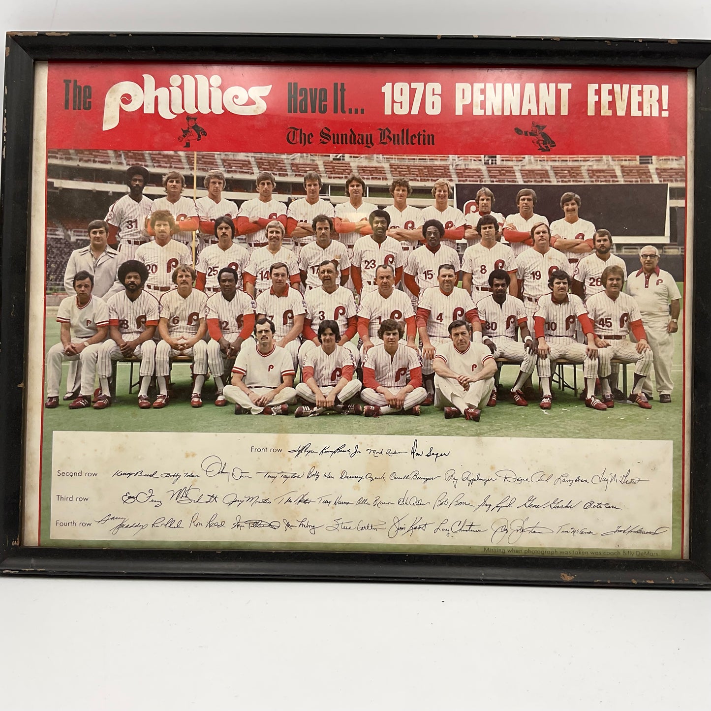 The Phillies Have It…1976 Pennant Fever Autographed Phillies Team Photo