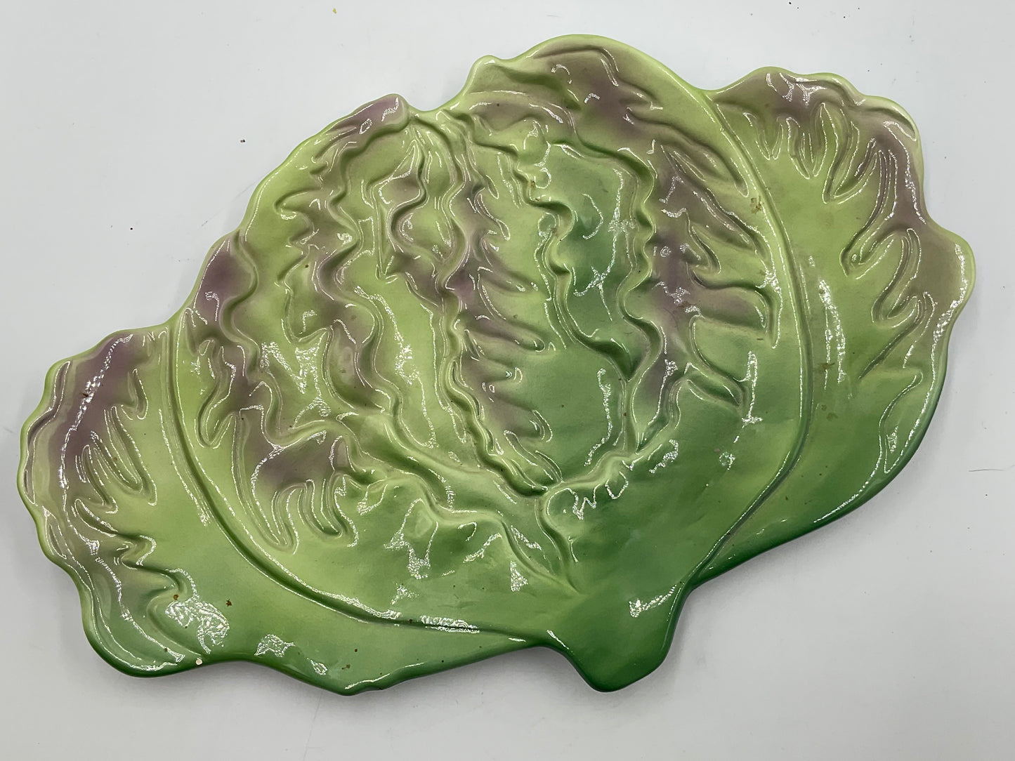Ceramic Cabbage Leaf Serving Plate