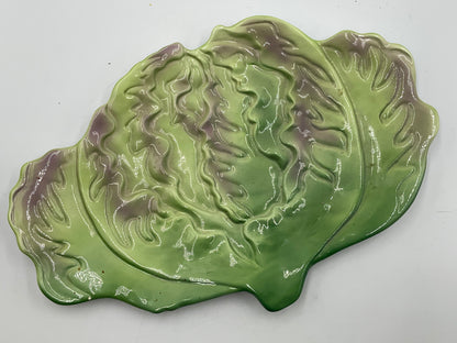 Ceramic Cabbage Leaf Serving Plate