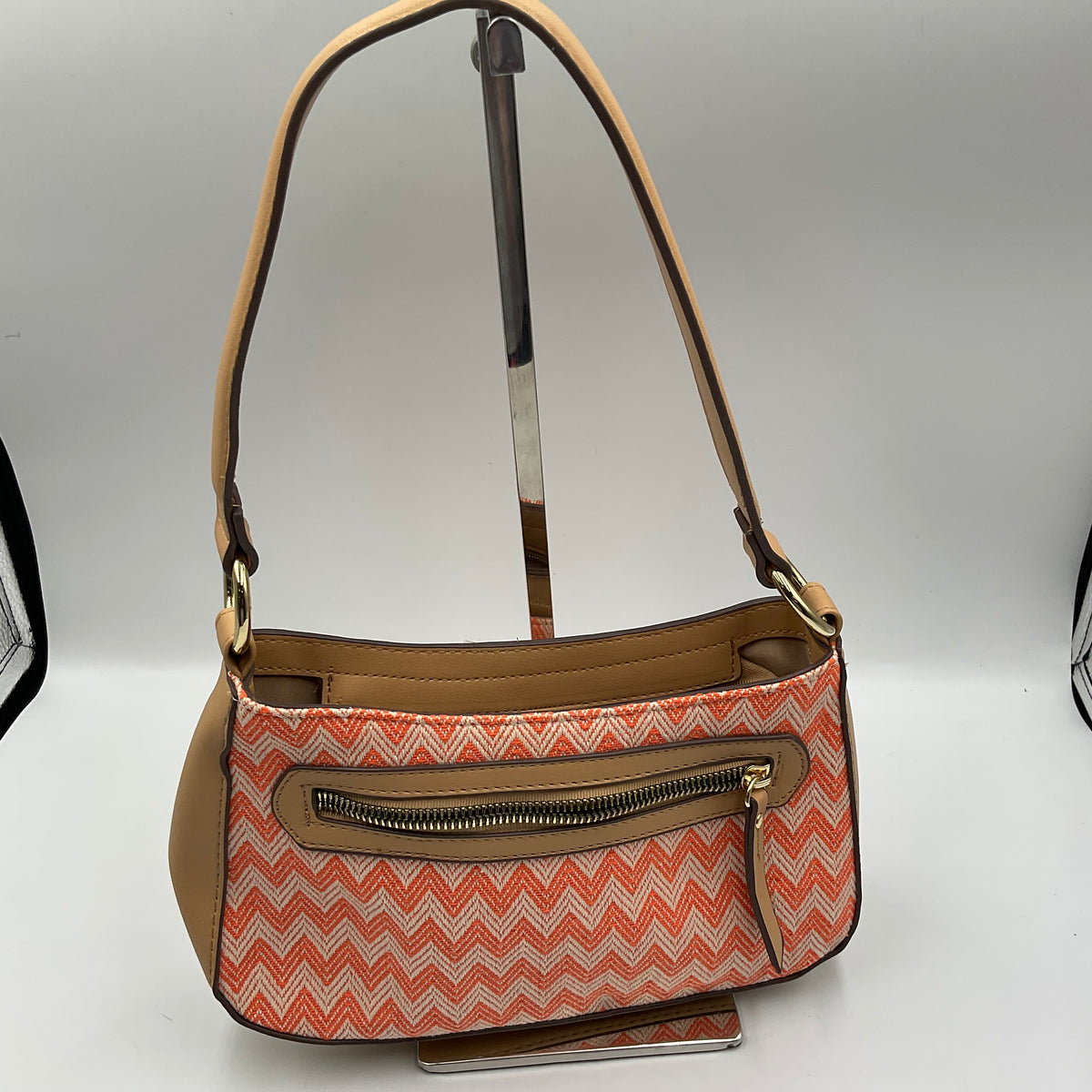 Nanette Lepore Orange And Tan Shoulder Bag