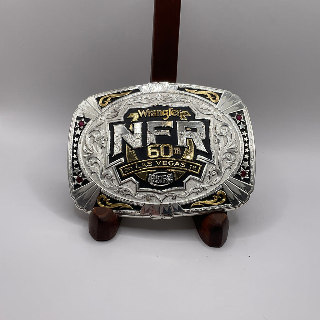 Wrangler Belt Buckle NFR 60th Anniversary Montana Silversmith Las Vegas