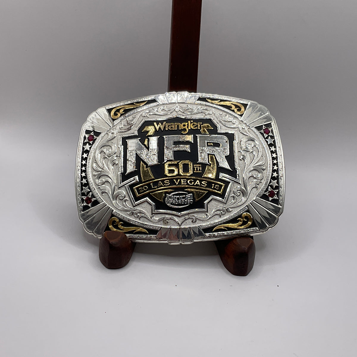 Wrangler Belt Buckle NFR 60th Anniversary Montana Silversmith Las Vegas